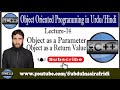 Lecture-14| Object as a  Parameter| Object as a Return Value in Member Function in Urdu/Hindi