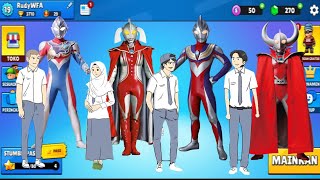 ULTRAMAN KONA VS ULTRAMAN ROBY VS ULTRAMAN DHOT IN STUMBLE GUYS GAME (SCHOOL ANIMATION)