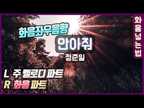 정준일 - '안아줘' 화음 좌우 음향 나눔 | 안아줘 정준일 | 안아줘 커버