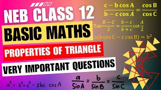 Properties of Triangle | NEB class 12 Basic Maths | Quantum Ideas