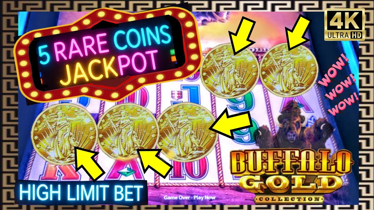 ⭐The 1st Time I won a HUGE JACKPOT with 5 RARE COINS on Buffalo Gold Slot