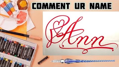 Ann Name Signature Calligraphy Status | How to Draw, Cursive Calligraphy with Cut Marker
