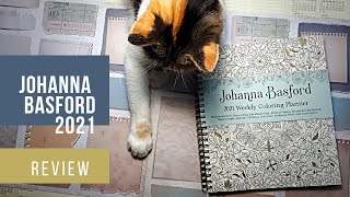 Johanna Basford 2021 Weekly Coloring Planner, English edition - Review and flip through