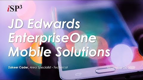 JD Edwards EnterpriseOne Mobile Solutions