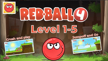 Red Ball 4 - Gameplay Walkthrough Levels 1-5 (iOS, Android)