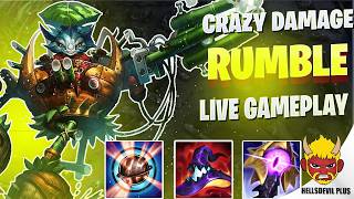 CRAZY Rumble Damage In Lane! - Wild Rift HellsDevil Plus Gameplay