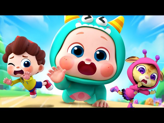 逃げよう！大きなモンスターがやってきた！ | 子供の歌メドレー 