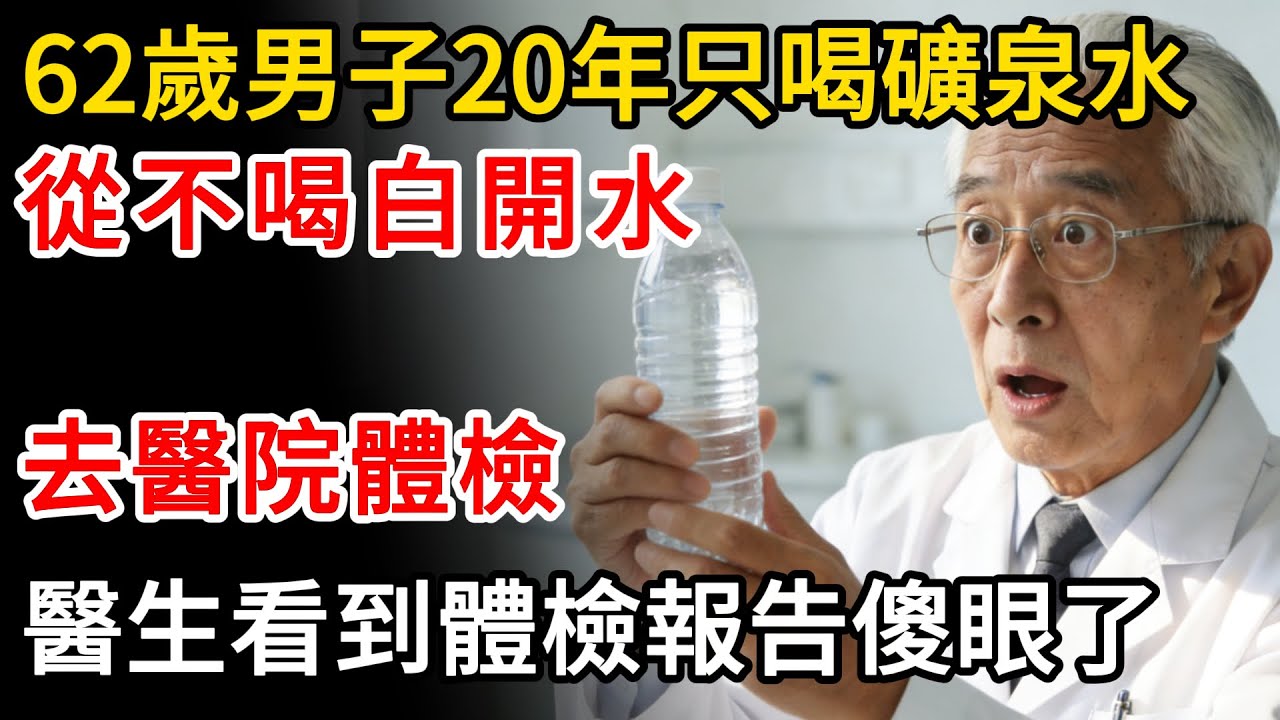 62歲男子20年只喝礦泉水，從不喝白開水。去醫院體檢，醫生看到體檢報告傻眼了