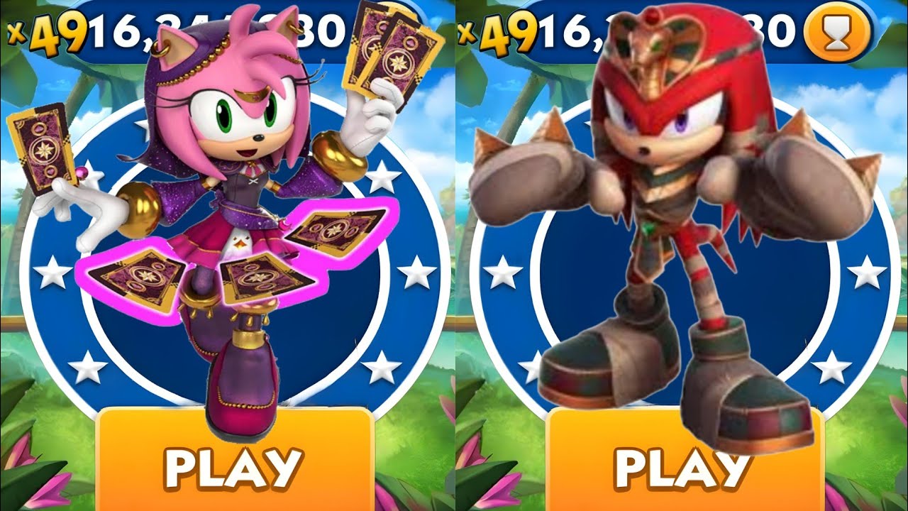 Sonic Dash - Fortune Teller Amy VS Mummy Knuckles _ Movie Sonic vs All ...