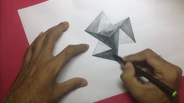 How to Draw || 3D Polyhedra Hexagon and Triangle || Very Easy