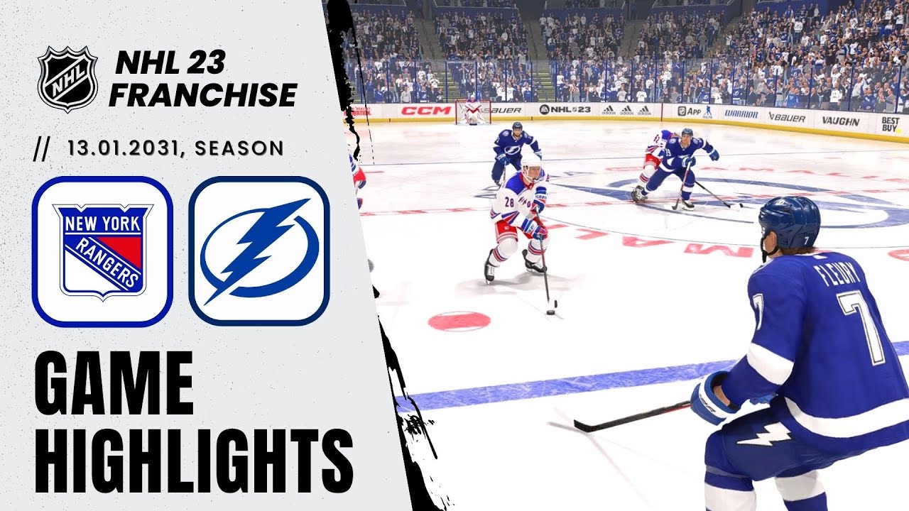 NHL 23 New York Rangers vs Tampa Bay Lightning Regular Season, Game
