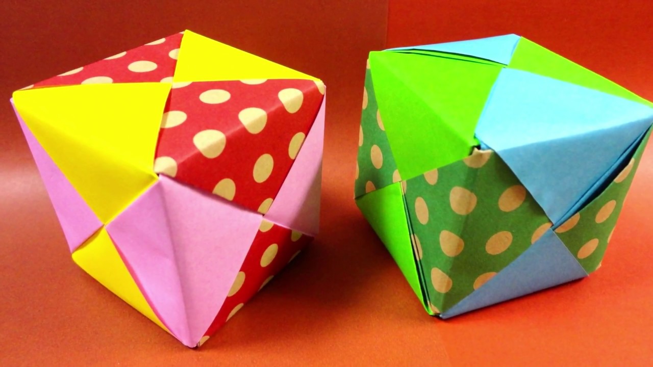 Origami Unit Cube Box 折り紙ユニット立方体 箱 Youtube