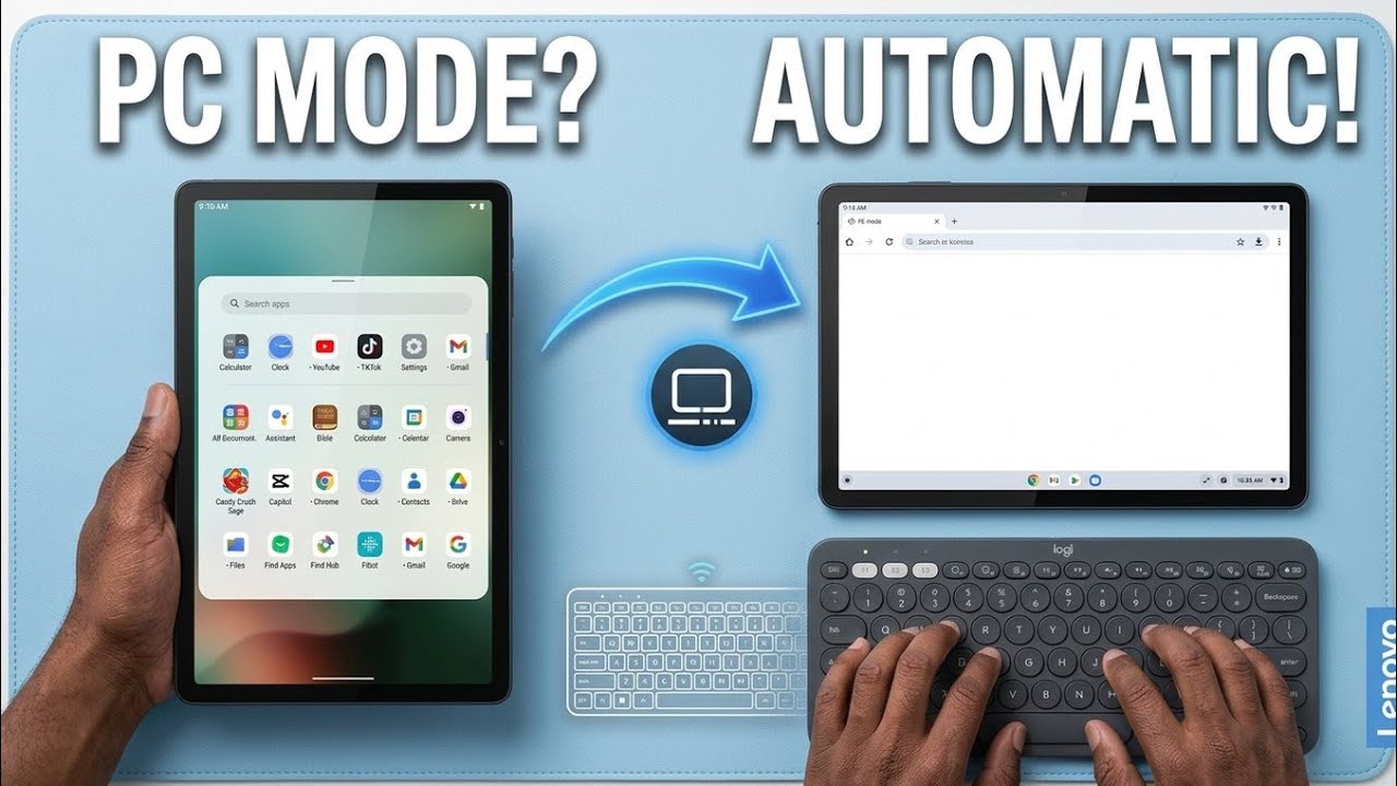 Computer Mode How to automatically connect and disconnect PC mode on Lenovo Tablet ...