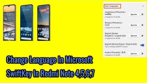 How to change language in Microsoft SwiftKey keyboard in redmi note 4,5,6,7.