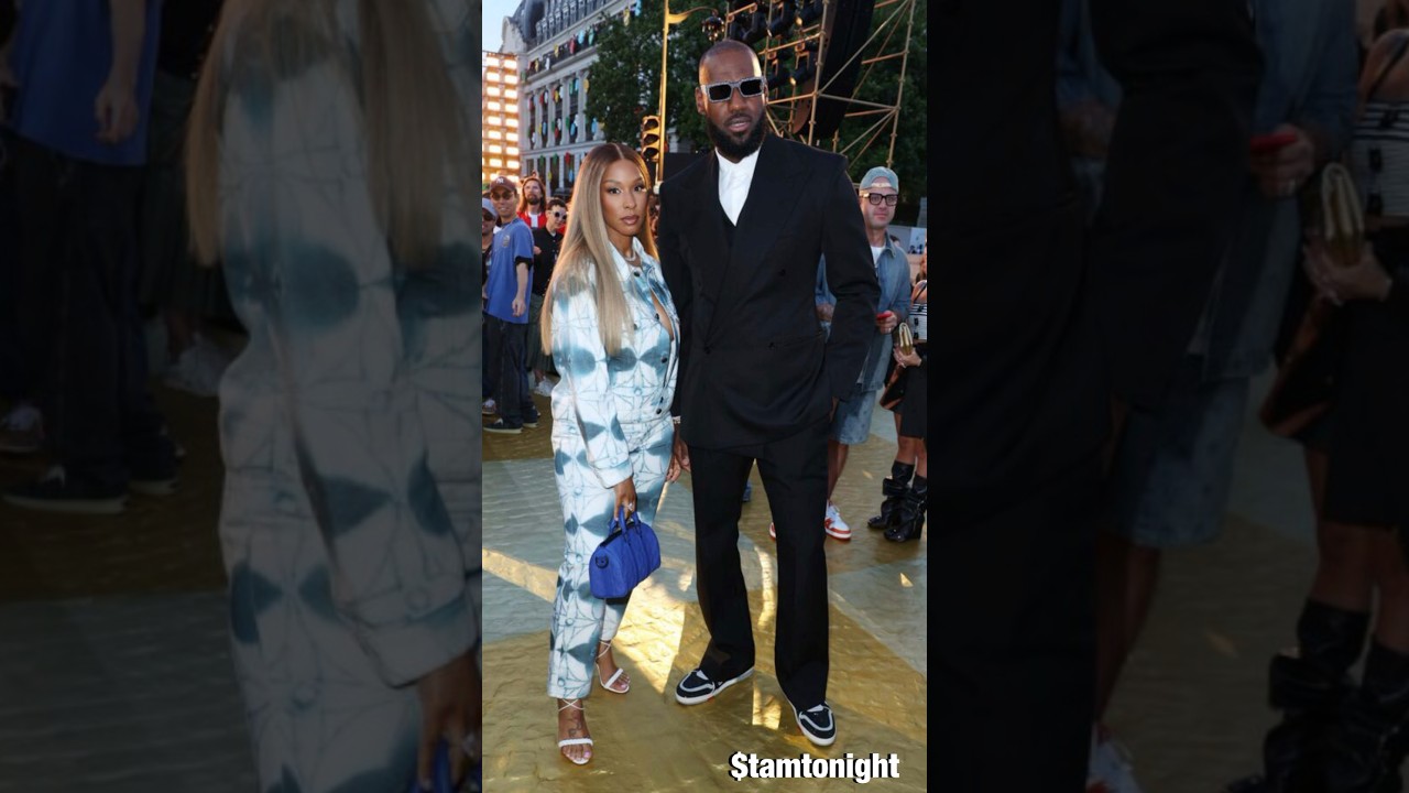Lebron James and Savannah James Spotted at Pharrell's First Louis Vuitton  Menswear Show in Paris 