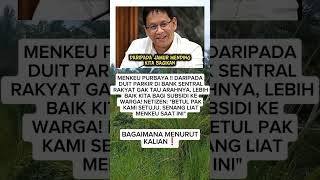 Purbaya akan bagikan dana Parkir di bank buat Rakyat