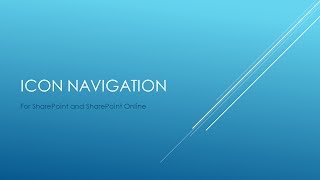 Icon Navigation in Microsoft SharePoint