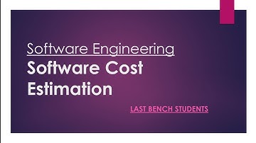 Software Cost Estimation|More useful content in description👇| @LastBenchStudents3 #video #software