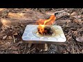 薪ストーブ【気になるソロキャンプ ブッシュクラフト道具】nCampウッドストーブでラーメンを食べた【nCamp Wood burning stove】