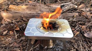 薪ストーブ【気になるソロキャンプ ブッシュクラフト道具】nCampウッドストーブでラーメンを食べた【nCamp Wood burning stove】