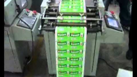 Printed Adhesive Label Colorful Paper With Print Mark Roll To Sheet Cutting Machine With Unwinder