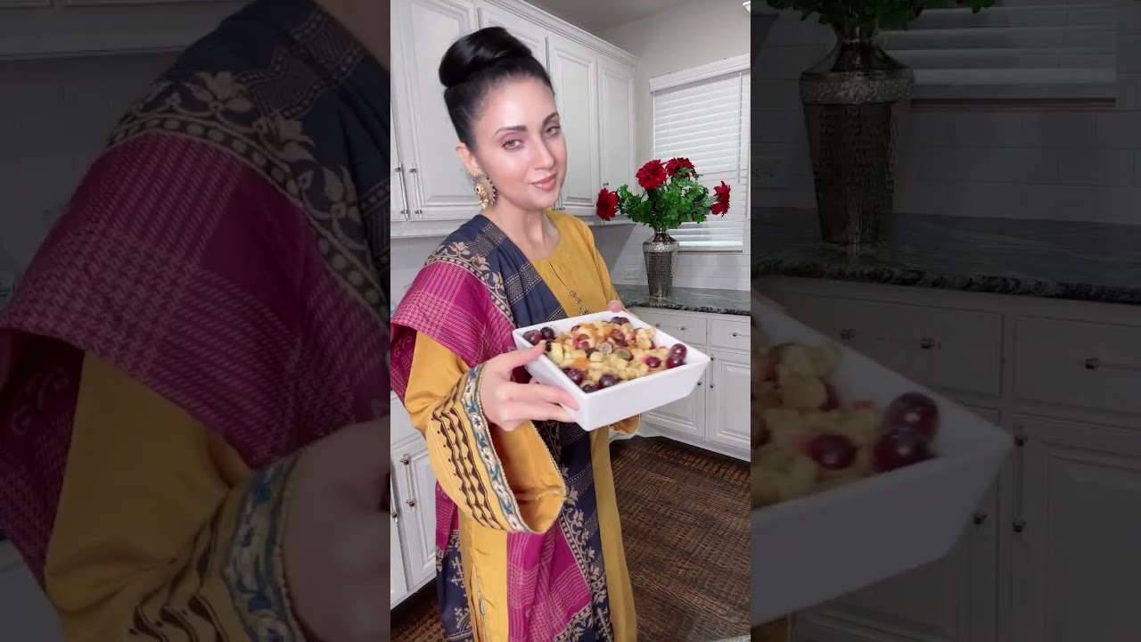 Making pakore, fruit chaat and spring rolls for Iftar today.