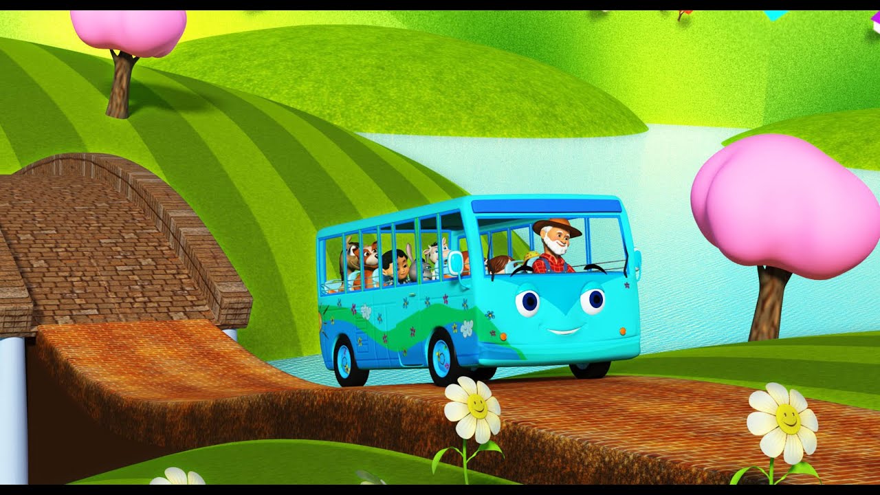 Wheels on the bus Fun REMIX (part 10) Nursery rhymes Bus songs