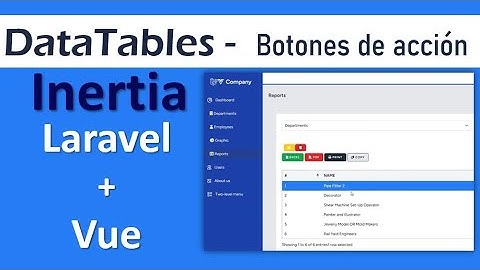 DataTables botones editar y eliminar en CRUD Laravel 10 Vue 3 con Inertia