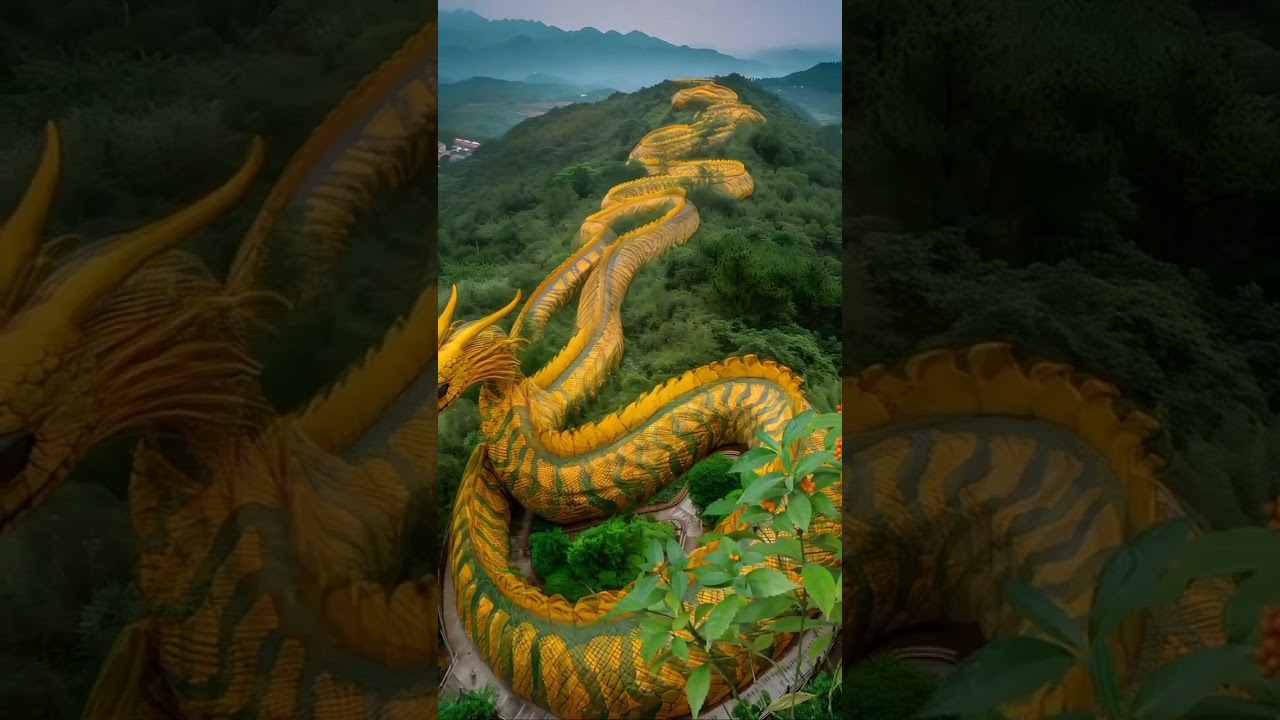 Yellow Big Snake And Small Snake 