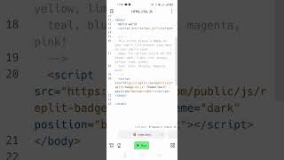 HTML program to print Hello world in #replit #coding #html #css #htmlprogramming ##shortvideo