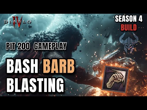 PURE FUN EZ GAMEPLAY BEST BARB BUILD! Bash Blasting in Season 4 Diablo 4