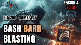 PURE FUN EZ GAMEPLAY BEST BARB BUILD! Bash Blasting in Season 4 Diablo 4
