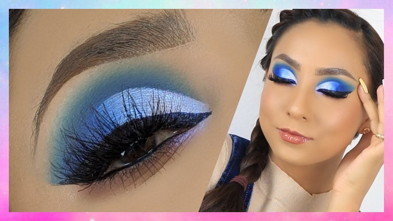 Maquillaje AZUL y BLANCO | Maquillaje COMPLETO | BLUE MAKEUP ♥♥♥ Andy Lo -  YouTube