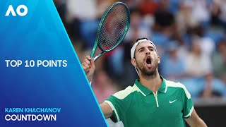 Karen Khachanov Top 10 Points Australian Open 2024