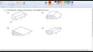 IGCSE Extended Chapter 3 : Mensuration ; Volume Ex7 (page 108)