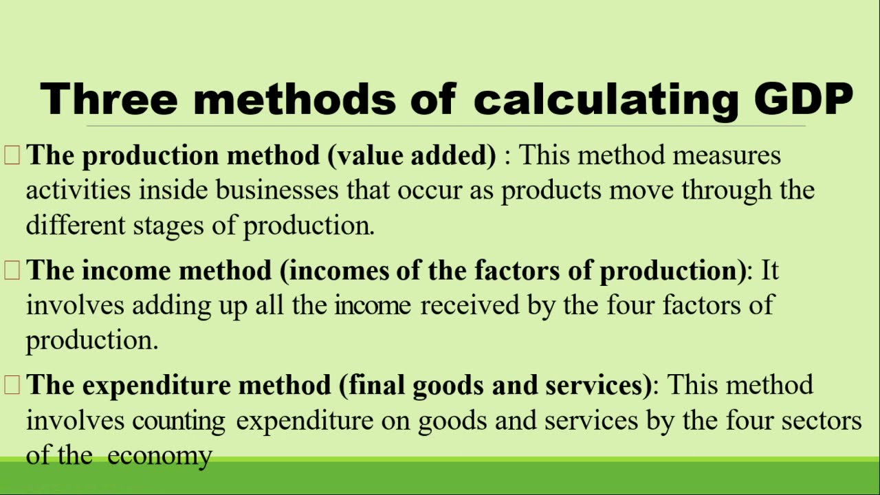 How To Calculate GDP Using The Value Added Method YouTube