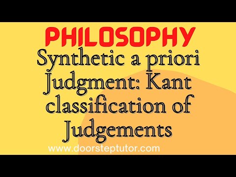 Wideo: Dla Immanuela Kanta, czym są syntetyczne sądy apriori?