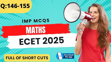 Ecet Maths Mcq for ECET 2025 | How to get best rank in ECET,#Q: 146-155 ,#Ecet,#Sbtet,#ice academy