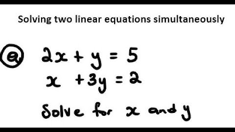Solving simultaneous equations using the Cramer