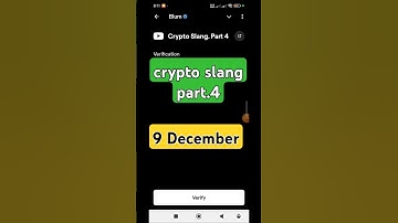 Crypto Slang. Part 4 Blum YouTube Video Code | Blum Verify Code Today | Blum Video Code Today#crypto
