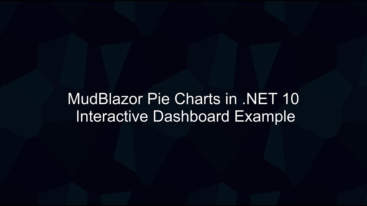 MudBlazor Pie Charts in .NET 10 – Interactive Dashboard Example