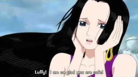 awesome entrance!  straw hat team arrives at marineford