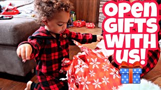 Opening Presents On Christmas! | Baby Opens First Gift!