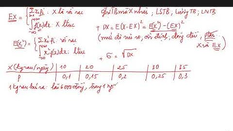 Bài tập tính phương sai trong xác suất thống kê