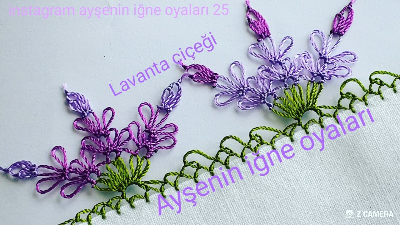 Bugunku Anlatimli Modelimiz Igne Oyasi Lavanta Cicegi Ornegidir Igne Oyasi Tarifi Ile Ister Ceyizlik Havlular Ister Yazmalarda Y Lavanta Oya Boncuklu Desenler