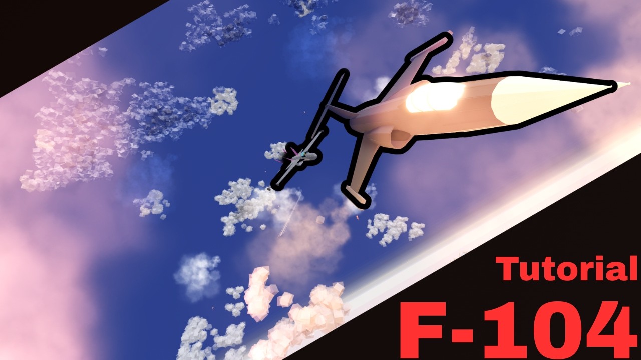 How to make an F-104 STARFIGHTER jet in BABFT (intermediate tutorial ...