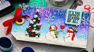 Jumbo Tag with Simons Tim Holtz Chilly and Freezy FREE GIFT Die!