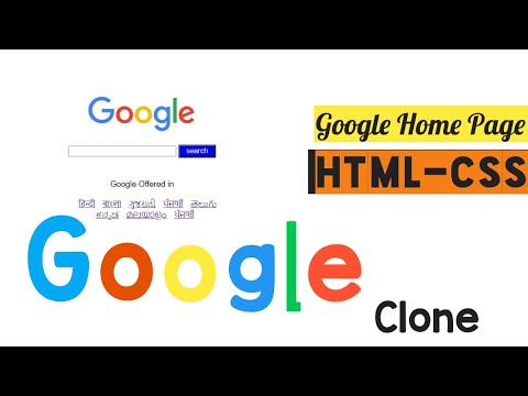 How to build Google home page | html-css design | Google Clone - YouTube