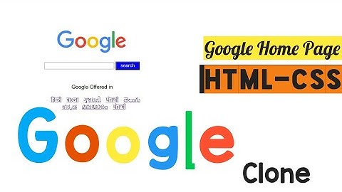 How to build Google  home page | html-css design | Google Clone