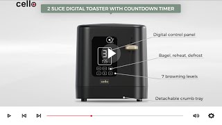 Cello TR185 2-Slice Toaster | Cello Retro Design Toaster | Features & Demo Video
